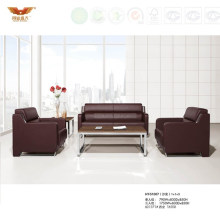 Modern Design Office Leather Sofa Covered with Metal Leg (HY-S1007)
